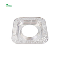Couvertures de brûleur de cuisinière carré, pièces en aluminium, protecteurs de distance, doublures de bavoir, revêtement de brûleur à gaz jetable