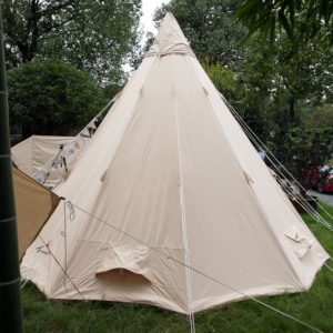 Tienda de Campaña Impermeable de 5 m, Tienda de Campaña Gigante Tipo <span class=keywords><strong>Tipi</strong></span> para Acampar al Aire Libre, Tienda de Campaña de Lona Tipo <span class=keywords><strong>Tipi</strong></span> <span class=keywords><strong>Indio</strong></span>, Tienda de Campaña Piramidal - Product Image 3