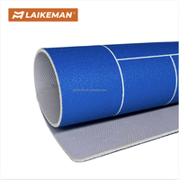 Revêtement de sol en PVC pour pickleball avec revêtement acrylique, tapis de terrain de sport haute résilience pour intérieur et extérieur
