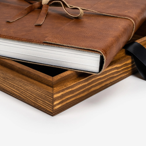 Vintage gỗ Wedding Album Lưu Trữ hộp cá nhân Album ảnh lưu niệm Bộ nhớ gỗ hộp đánh bóng Acrylic Nắp trang trí - Product Image 4