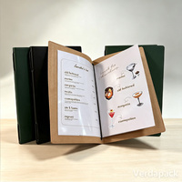 Porte-menu en cuir PU, personnalisable, pour restaurant, bar, hôtel, café, liste des vins, liste des prix des boissons