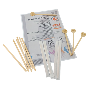 Atacado Grau Alimentício Misturador Chá Varas Agitadores de Café De Madeira com O Logotipo - Product Image 3