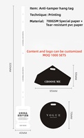 Étiquettes de vêtements jetables anti-effraction créatives, étiquettes personnalisées de 700 g, étiquettes de vêtements en ficelle imprimées, étiquettes de vêtements