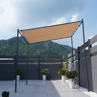 Mobilier d'extérieur, abat-jour étanche 2.5*2.5 m gazebo, tente de barbecue coudée