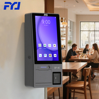 Kiosque sur pied FYJ F3-K1W, logo personnalisé, imprimante thermique 58 mm, lecteur de codes-barres, NFC en option, supermarché, kiosque POS 10,1 pouces