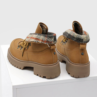 Bottes de travail en cuir véritable tendance de luxe personnalisées, marron, pour la randonnée en montagne, la marche en plein air, bottes Martin pour hommes