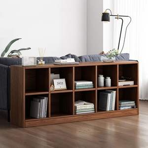 <b>Solid</b> <b>Wood</b> Bookshelf Floor Standing Storage Unit Low <b>Bookcase</b> For Living Room Home Office Organization - Product Image 1