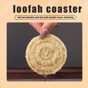 Sous-verres ronds en fibre de loofah au design minimaliste OEM & ODM, sous-verres anti-collision de haute qualité, sous-verres personnalisables - Product Image 6