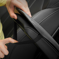 Coussin d'accoudoir de voiture en cuir PU gaufré, mousse à mémoire de forme, bande élastique respirante perforée, pour BMW Toyota Honda