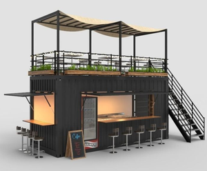 Modern Luxury 20ft 40ft Prefab Folding Container For <strong>Outdoor</strong> House Dining Coffee Shop Durable Sandwich Panel Steel Kiosk - Product Image 2