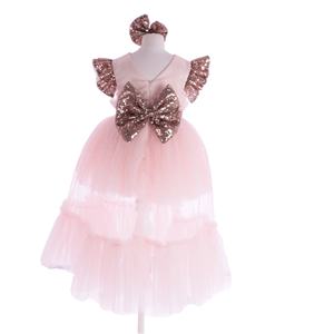 เดรสเจ้าหญิงเด็กผู้หญิง1ขวบสำหรับฤดูใบไม้ผลิผ้าลูกไม้ผ้าชีฟองสุดหรูทันสมัย - Product Image 3