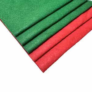 Calandre en polyester recyclé 100% certifié GRS, tissu non-tissé vert rouge en feutre pour jouets d'animaux