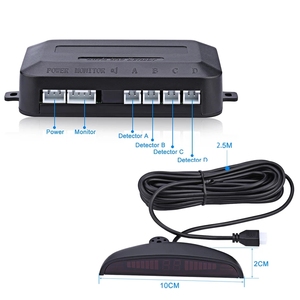 Bộ cảm biến đỗ xe ô tô <span class=keywords><strong>LED</strong></span>/LCD/buzzer 4 phẳng hiển thị ngược Bộ cảm biến đỗ xe 16mm 12V Hệ thống giám sát Radar dự phòng - Product Image 6