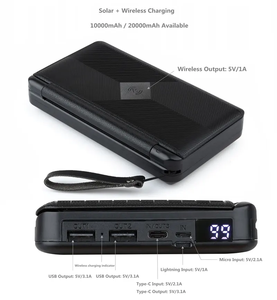Pannello solare pieghevole multifunzione personalizzato <span class=keywords><strong>P</strong></span> Powerbank 10000mAh Wireless Charge Power Bank banca di energia solare di emergenza 20000mAh - Product Image 3