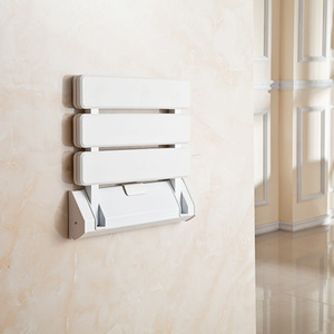 Jiqi Bathroom <b>Folding</b> Seat Wall Mounted <b>Shower</b> <b>Stool</b> 150 Kg Capacity For Elderly Modern Simple Design - Product Image 1
