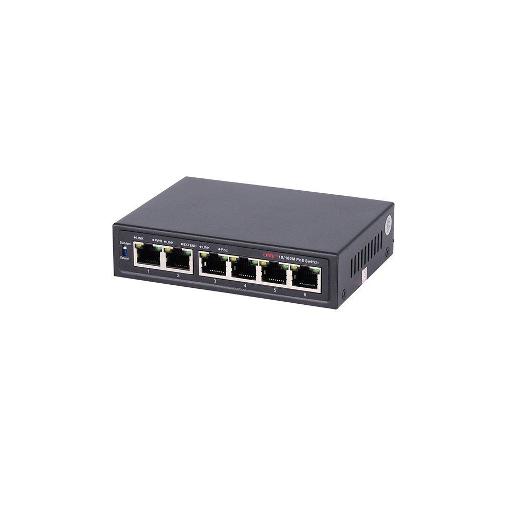 52V PoE Switch 4 Ports +2 RJ45 Uplink 10/100Mbps For IP Camera Wireless AP · image 2