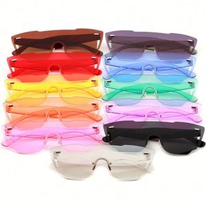 แว่นกันแดดทรงโอเวอร์ไซส์แบบไร้กรอบ รุ่นฮิตปี 2020 สำหรับผู้ชายและผู้หญิง ป้องกันรังสียูวี 400 - Product Image 6