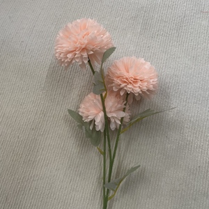 Prix de gros 3 têtes tige unique chrysanthème <span class=keywords><strong>pompon</strong></span> bouton poms maman <span class=keywords><strong>fleur</strong></span> de soie artificielle pour cimetière funéraire tombe - Product Image 5
