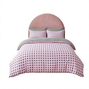 Poland Stock Charming Polka Dot Cotton <b>Bedding</b> <b>Set</b> <b>Pink</b> <b>Grey</b> Spot Duvet Cover for B to B EU Dropshipping 3pcs - Product Image 1