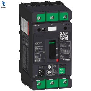 Disjoncteur thermique tripolaire Gv4pb50n 50A Tesys, interrupteur à levier réinitialisable sur rail DIN, série Gv4pb - Product Image 1