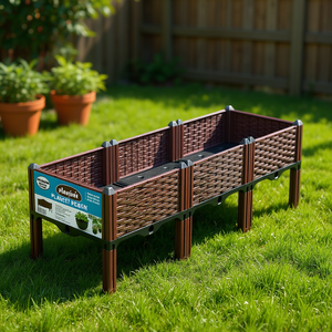 Bac à légumes surélevé Planirel 120cm en plastique pour légumes, herbes et fleurs, utilisation extérieure - Product Image 2