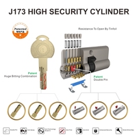 Serrure de porte cylindrique allemande JIXIN 20 cm avec 3 clés, entraxe de 60 mm pour portes de chambre