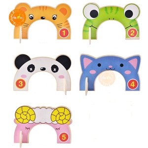 Jeu de <span class=keywords><strong>croquet</strong></span> en bois avec 5 portes, animaux de dessin animé, jouets de golf amusants, <span class=keywords><strong>jeux</strong></span> éducatifs de plein air pour enfants - Product Image 3