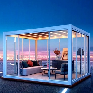 Precio de fábrica Marco de aluminio Cabaña Tumbona <span class=keywords><strong>Casa</strong></span> de vacaciones de lujo Jardín Dosel Daybed <span class=keywords><strong>Tumbonas</strong></span> - Product Image 1