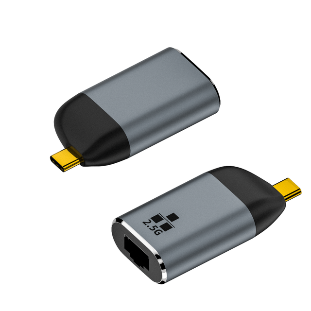 USB C Ethernet Adapter Plug-and-Play 2.5Gbps Gigabit RJ45 Network Adapter OTP Laptops-Compatible DC Type-C Network Adapter