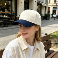 Casquette de baseball vierge à 5 panneaux, style trucker, bicolore, avec logo brodé 3D, de haute qualité, en coton biologique, pour cadeau de mariage personnalisé, vente en gros