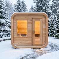Sauna à vapeur extérieur personnalisé pour 4 à 6 personnes, en bois de pruche, sauna traditionnel pour jardin, spa et relaxation