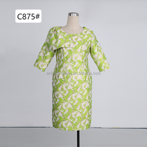 Bow Tie Design Green Geometric <b>Gold</b> Formal Dress <b>Suit</b> Plus Size Women's Clothing Church <b>Suit</b> Event Dress - Product Image 5
