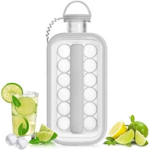 Botella de Plástico para Hacer Cubitos de Hielo, Botella para Agua, Bandejas Esféricas para Cubitos de Hielo Frío, 17 Bandejas para Cubitos de Hielo - Product Image 1