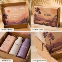 Boîte d'expédition personnalisée en carton ondulé écologique avec gaufrage pour crème visage et poudre libre, emballage avec logo personnalisé, fabricant OEM/ODM