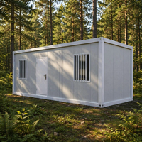Maison conteneur préfabriquée mobile en panneaux sandwich, de type boîte simple, pour logement temporaire et bureau, avec emballage pliable, projet complet