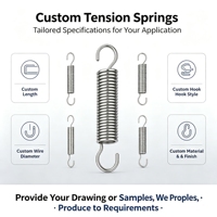 Fabricant de ressorts de tension personnalisés OEM ODM, ressort d'extension à crochet en acier au carbone haute élasticité pour divers équipements