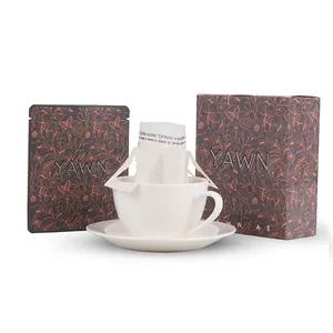 Sachet de filtre à café jetables et personnalisés, pochette d'emballage en tasse de k-cup, Sachet de thé en plastique, stockage dans une boîte en papier, pièces