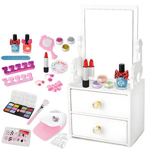 Ensemble de jouets de coiffeuse <span class=keywords><strong>en</strong></span> <span class=keywords><strong>bois</strong></span> 21 pièces, <span class=keywords><strong>kit</strong></span> de vernis à ongles lavable, jouets de maquillage, jeu de simulation, <span class=keywords><strong>bois</strong></span> préscolaire, ensemble de maquillage pour filles - Product Image 1