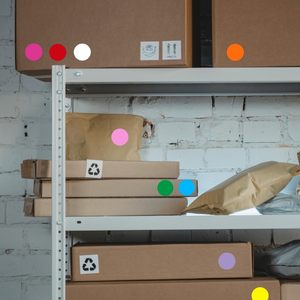 Màu Xanh lá cây có thể tháo rời mã màu Dot Sticker Vòng nhãn nhà để xe bán dán giá Thẻ Nhãn trống sân bán vòng tròn Dot dán - Product Image 5