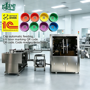 Machine de marquage laser UV pour bouchons de bouteilles avec conformité ASL BELGISI GS1, un article un code, pour ligne de production de remplissage de bouteilles d'eau - Product Image 1