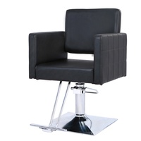 Fauteuil de Barbier Professionnel en Cuir Synthétique avec Cadre en Aluminium, Orange, Moderne, Robuste, Réglable à 360°