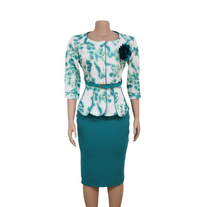 فستان نسائي تركي أنيق للمكتب بجودة عالية، متوفر بمقاسات كبيرة، فستان أنيق للنساء الأفريقيات - Product Image 4