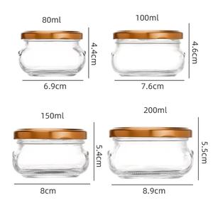 Wholesale 80ml 100ml 150ml 200ml Clear Empty Short Round Shape Wide Mouth Food Glass Jar for <strong>Bird</strong> <strong>Nest</strong> Caviar Jam Canned Food - Product Image 5