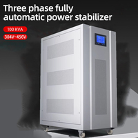 Régulateur de tension automatique triphasé 100 KVA SVC, stabilisateur de tension servo en cuivre AC pour la construction de tunnels et les centres de données