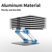 Support d'ordinateur portable pliable en aluminium et plastique réglable pour tablettes et ordinateurs de 14 à 17,3 pouces