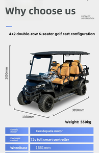 Voiture de golf électrique tout-terrain personnalisée 4 places avec compartiment de rangement - Product Image 5