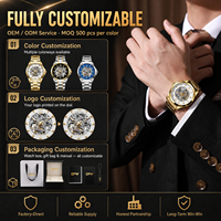 Montres-bracelets Mécaniques Automatiques Squelette de Luxe Personnalisées pour Hommes, Vente en Gros