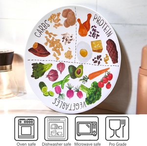 <span class=keywords><strong>Assiette</strong></span> ronde en mélamine personnalisée Bestwares BSCI SEDEX pour équilibrer les régimes alimentaires, alimentation saine, passe au lave-vaisselle - Product Image 2