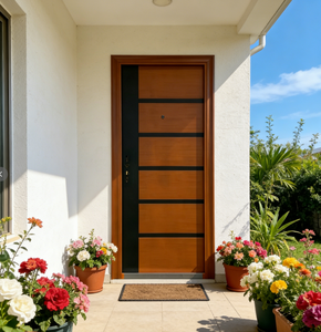 TECHTOP - Juego <span class=keywords><strong>de</strong></span> Puerta <span class=keywords><strong>de</strong></span> Seguridad Antirrobo <span class=keywords><strong>de</strong></span> Acero Inoxidable <span class=keywords><strong>de</strong></span> Diseño Moderno con Marco y Cerradura para Uso Comercial - Garantía <span class=keywords><strong>de</strong></span> 3 Años - Product Image 1