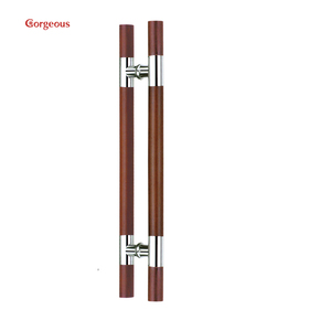 Tay nắm cửa gỗ tròn lớn 600mm mạ vàng hồng, tay nắm kính, tay nắm gỗ - Product Image 2